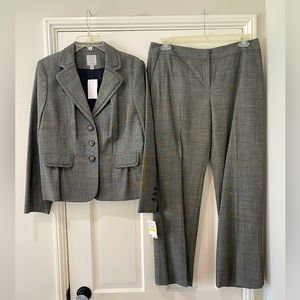 Halogen Nordstrom women’s dark grey blazer pant suit set Nwt
